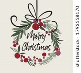 christmas decoration wreath... | Shutterstock .eps vector #1793558170