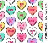colorful heart candy seamless... | Shutterstock .eps vector #1277627476