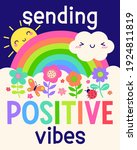 "sending positive vibes"... | Shutterstock .eps vector #1924811819