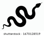 Black Silhouette Snake....