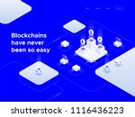 cryptocurrency and blockchain... | Shutterstock .eps vector #1116436223