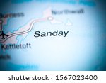 Sanday. United Kingdom On A Map