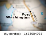 Port Washington on a geographical map of USA
