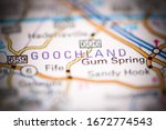 Goochland. Virginia. USA on a geography map