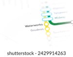 Small photo of Waterworks Station. Johannesburg Metro map.