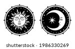 sun and moon symbol. celestial... | Shutterstock .eps vector #1986330269