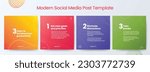 Modern social media post template with trendy gradient colors and graphics along with text