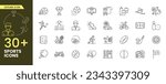 collection of vector line icons ...