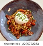 Small photo of Spaghetti with Bacon Chili and Gaelic