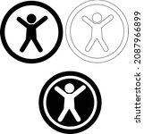universal access icon on white... | Shutterstock .eps vector #2087966899