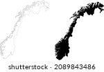 norway map on white background. ... | Shutterstock .eps vector #2089843486