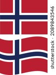 norway flag on white background.... | Shutterstock .eps vector #2089843546