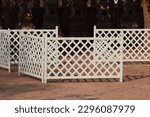 Small photo of fence, fencing, picket, railing, grating, stockade