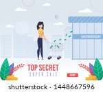 advertising flyer top secret... | Shutterstock .eps vector #1448667596