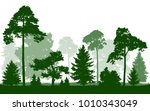 forest green silhouette vector  ... | Shutterstock .eps vector #1010343049