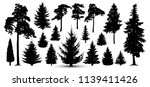 trees forest set  vector.... | Shutterstock .eps vector #1139411426