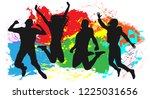 youth in a jump colored.... | Shutterstock .eps vector #1225031656