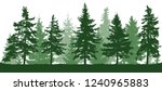 seamless forest fir trees... | Shutterstock .eps vector #1240965883