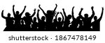 cheerful crowd people. stand... | Shutterstock .eps vector #1867478149
