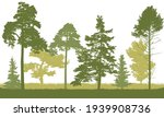 silhouette of spring forest.... | Shutterstock .eps vector #1939908736