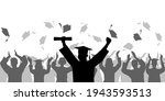 graduation ceremony. cheerful... | Shutterstock .eps vector #1943593513