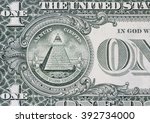 all seeing eye on the dollar  | Shutterstock . vector #392734000