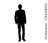 isolated  men silhouette black | Shutterstock .eps vector #1192418533
