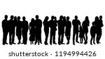 crowd of people with children... | Shutterstock .eps vector #1194994426