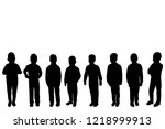 vector  isolated  silhouette... | Shutterstock .eps vector #1218999913