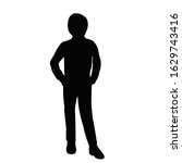 vector  isolated  silhouette of ... | Shutterstock .eps vector #1629743416