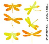 dragonfly set watercolor... | Shutterstock .eps vector #2105765063