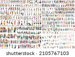 people set on white background  ... | Shutterstock .eps vector #2105767103
