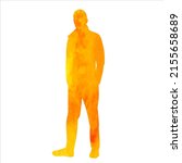 man orange watercolor... | Shutterstock .eps vector #2155658689