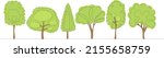 trees green one continuous line ... | Shutterstock .eps vector #2155658759