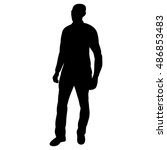 vector isolated silhouette of a ... | Shutterstock .eps vector #486853483