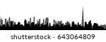 silhouette of big city | Shutterstock .eps vector #643064809