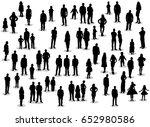silhouette people men women... | Shutterstock . vector #652980586