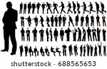 vector  isolated  a set of men  ... | Shutterstock .eps vector #688565653