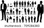  silhouettes set of people  men ... | Shutterstock . vector #709286383