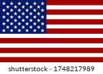 original american flag in flat... | Shutterstock .eps vector #1748217989