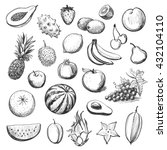 vector collection of sketches... | Shutterstock .eps vector #432104110