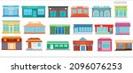 city buildings on a white... | Shutterstock .eps vector #2096076253