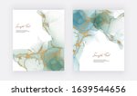 green alcohol ink cards.... | Shutterstock .eps vector #1639544656