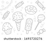 Dessert Food Coloring Page For...