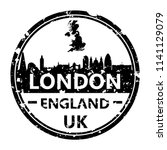 London England Travel Stamp...
