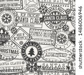 Santa Claus Stamps. City Stamp...