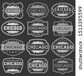 chicago illinois skyline.... | Shutterstock .eps vector #1513395599