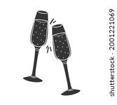 Wine Cups Toasting vector clipart image - Free stock photo - Public ...