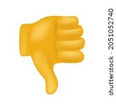 thumbs down hand emoji icon... | Shutterstock .eps vector #2051052740