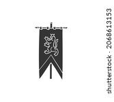 medieval banner icon silhouette ... | Shutterstock .eps vector #2068613153